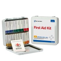 First Aid Only 24 Unit Steel First Aid Kit, Weatherproof Steel, Wall Mount, 30+ Person