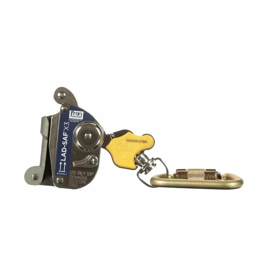 3M DBI-SALA Lad-Saf X3 Detachable Cable Sleeve Fits 3 8 in dia Cable Dual-Independent Locking 310 lb Load Cap - Image 1