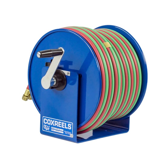Coxreels 100W Series Hand-Crank Twin-Line Welding Hose Reel 100 ft Capacity - Image 2