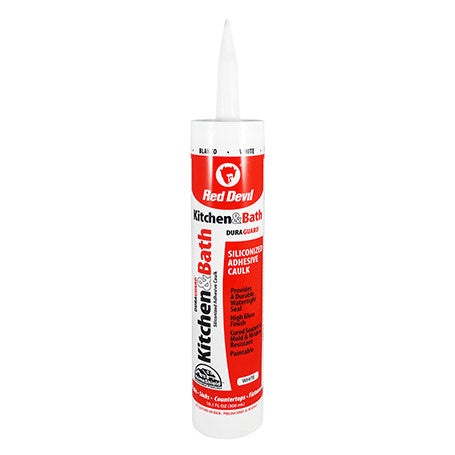 Red Devil Kitchen & Bath Siliconized Acrylic Caulk – 10.1 oz. - Image 1