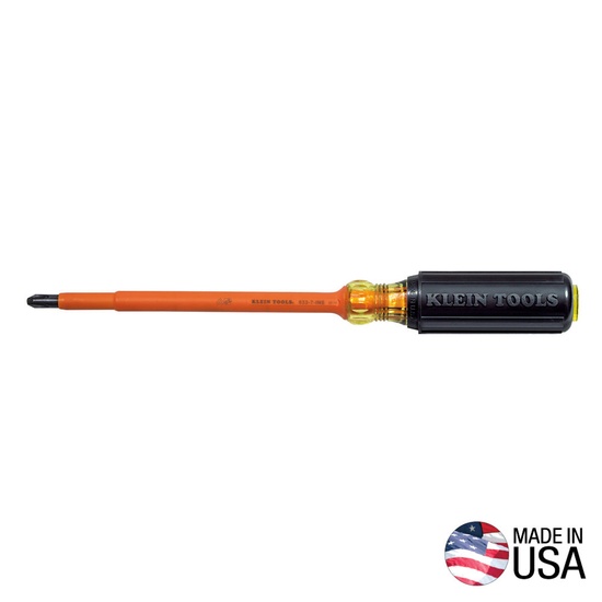 Klein Tools Insulated Screwdriver, 1/4-Inch Cabinet, 4-Inch Round Shank - Image 5