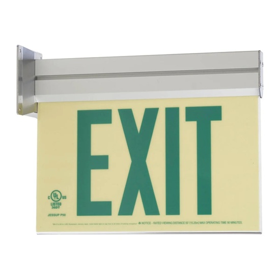 Photoluminescent Exit Sign with Acrylic Frame 50FT - Image 8