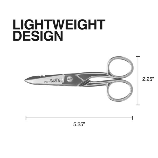 Klein Tools Electrician's Scissors, Nickel Plated - Image 8