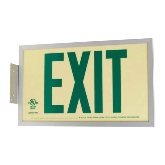 Photoluminescent Exit Sign with Aluminum Frame 50FT - Image 18