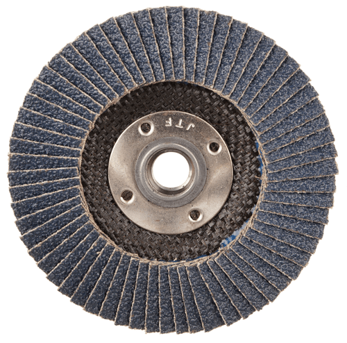 Weiler 4-1/2" Wolverine Abrasive Flap Disc, Flat (TY27), Phenolic Backing, 60Z, 5/8"-11 UNC Nut - Image 6