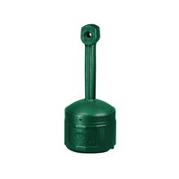 Justrite Original Outdoor Ashtray Cigarette Butt Receptacle 4 Gallon Poly Forest Green - 26800G