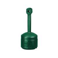 Justrite Original Outdoor Ashtray Cigarette Butt Receptacle 4 Gallon Poly Forest Green - 26800G