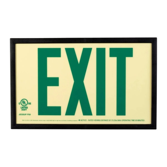Photoluminescent Exit Sign with Plastic Frame 50FT - Image 10