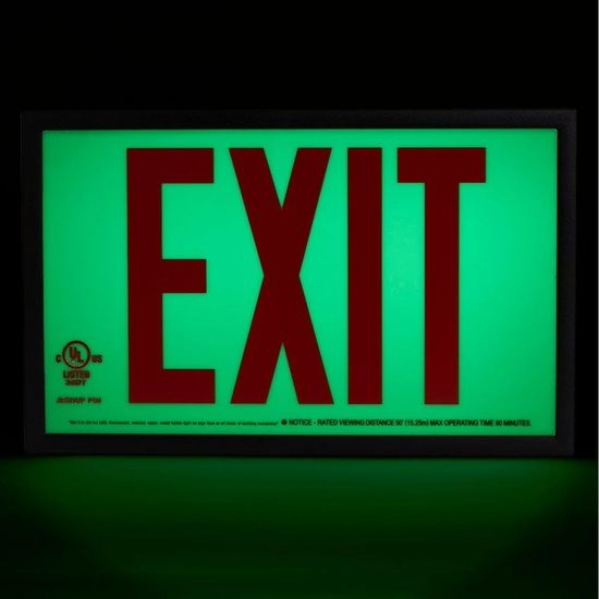 Photoluminescent Exit Sign with Plastic Frame 50FT - Image 8