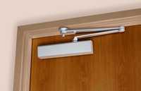 Norton CLP8501T689 CloserPlus Thumbturn Hold Open Arm Adjustable Surface Mount Door Closer with Full Cover and Sex Nuts Aluminum Finish
