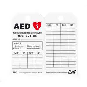 ZING Eco Safety Tag AED Inspection 10 Pack