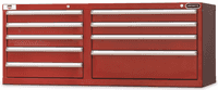 Wright Tool 52" 9 Drawer Heavy Duty Top Chest 52-1/2"Wide x 20-3/4"High x 21-1/2"Deep with Security Lock and 2 Keys