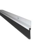 Pemko 18100CNB36 36" 3' 180 Degree Aluminum Retainer Weatherstrip with 1" Nylon Brush Clear Aluminum Finish