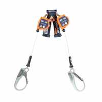 3M DBI-SALA Nano-Lok Edge Self-Retracting Lifeline 8 ft Rebar Snap Hook 420 lb 2 Legs Galvanized Cable