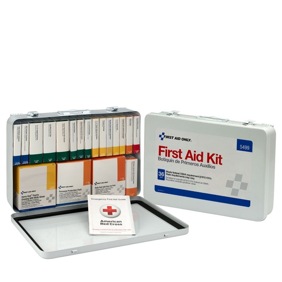 First Aid Only 36 Unit First Aid Kit with BBP and CPR, Metal Case - Image 3