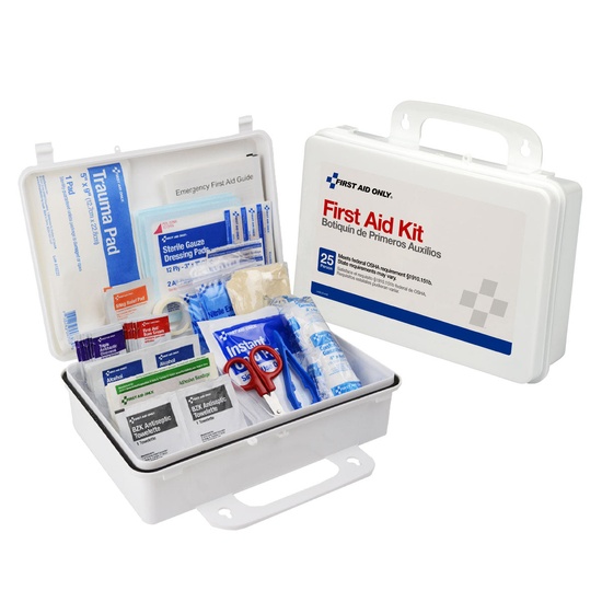 First Aid Only 25 Person OSHA First Aid Kit Weatherproof Plastic Case - Image 1