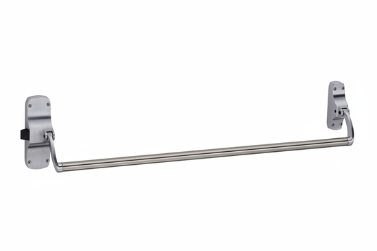 Von Duprin QEL99EO26D4 Quiet Electric Latch Retraction 4' Rim Grooved Case Exit Device; 626 Satin Chrome Finish - Image 1