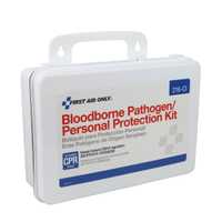 First Aid Only Bloodborne Pathogen (BBP) Spill Clean Up Kit & Personal Protection with CPR Pack, Plastic Case
