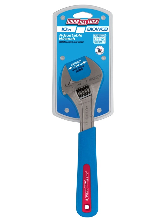 Channellock 10″ Adjustable Wrench CODE BLUE - Image 3