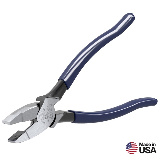 Klein Tools D2139NE Lineman's Pliers New England Nose 9-Inch - Image 1