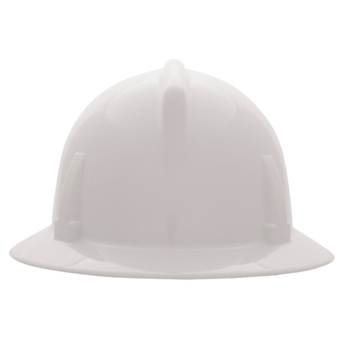 MSA Topgard Slotted Hat, White, w/Fas-Trac III Suspension