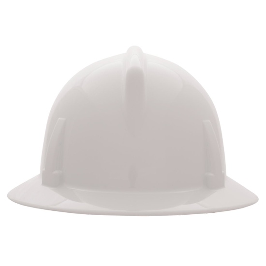 MSA Topgard Slotted Hat, White, w/Fas-Trac III Suspension - Image 1