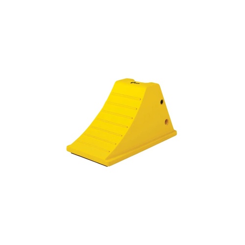 Checkers All-Terrain Heavy-Duty Wheel Chock with Aluminum Cleat 40 Ton Capacity 28-38 in. Tires