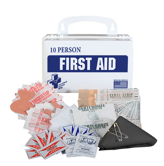 10 Person Poly White First Aid Kit - Image 1