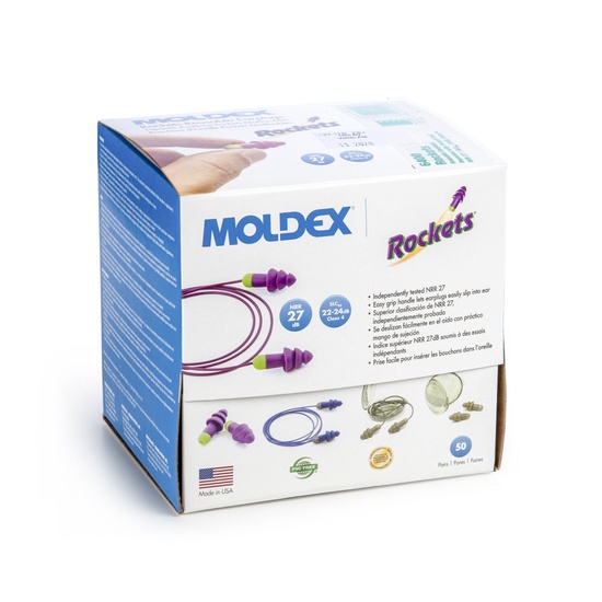 Moldex Rockets® Reusable Earplug with Pocket-Pak and Cloth Cord 6420, NRR 27dB - Image 4