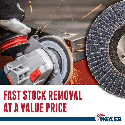 Weiler 4-1/2" Wolverine Abrasive Flap Disc, Flat (TY27), Phenolic Backing, 60Z, 5/8"-11 UNC Nut - Image 4