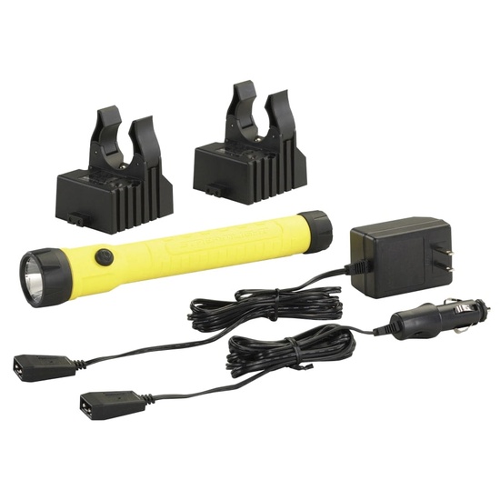 PolyStinger® LED Haz-Lo Rechargeable Flashlight 4 Cell 260 Lumens Yellow AC/DC Charger - Image 3