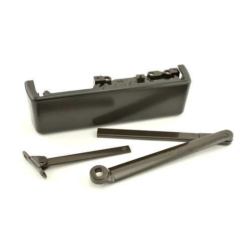 LCN 4011REGDKBRZRH Right Hand Size 1 Surface Mounted Pull Side Smoothee Heavy Duty Door Closer with TBSRT Thru Bolts 695 Dark Bronze Finish