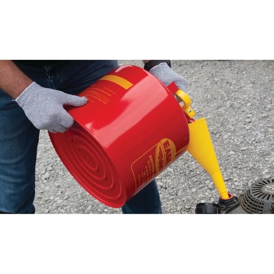 Eagle Manufacturing 5 Gallon Steel Safety Can for Flammables Type I Flame Arrester Funnel Red - Image 5