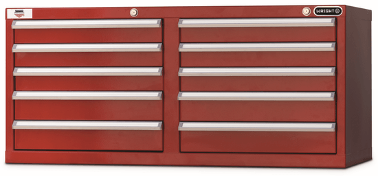 Wright Tool 46" 10 Drawer Heavy Duty Top Chest 46-1/2"Wide x 20-3/4"High x 21-1/2"Deep with Security Lock and 2 Keys - Image 1