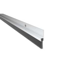 Pemko 18061CNB84 84" 7' 180 Degree Aluminum Retainer Weatherstrip with 5/8" Nylon Brush Clear Aluminum Finish