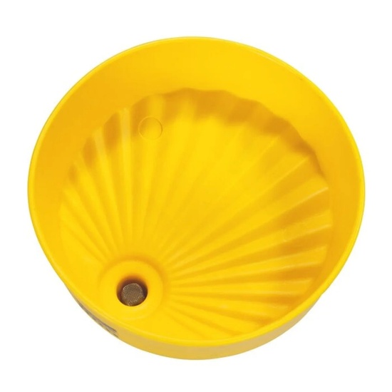 Eagle Manufacturing 18" Diameter Drum Funnel with Screen Yellow - Image 2