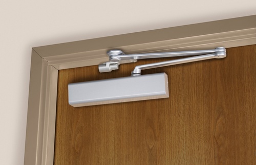Norton CLP8501689 CloserPlus Arm Adjustable Surface Mount Door Closer with Sex Nuts and Full Cover Aluminum Finish