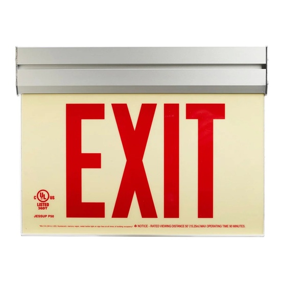 Photoluminescent Exit Sign with Acrylic Frame 50FT - Image 1