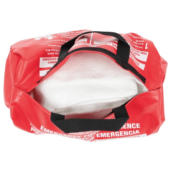 Sellstrom Emergency Fire Blanket 5 ft x 6 ft Uncoated Fiberglass with Vinyl Duffel Bag - Image 5