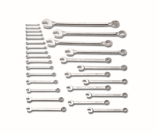 Wright Tool Combination Wrench WRIGHTGRIP® 20 28 Piece Set - 12 Point Metric Satin 6mm - 50mm - Image 1