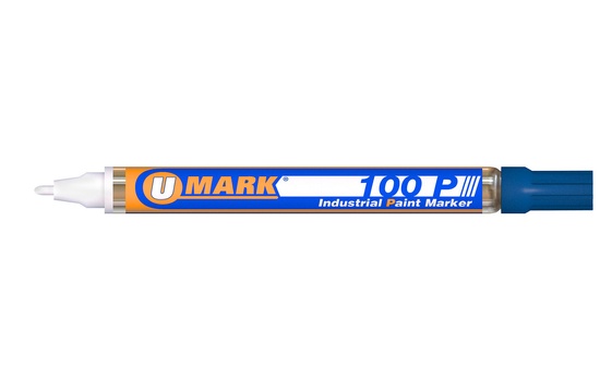 U-Mark 100P Fine Line Industrial Paint Marker – Blue - Image 1
