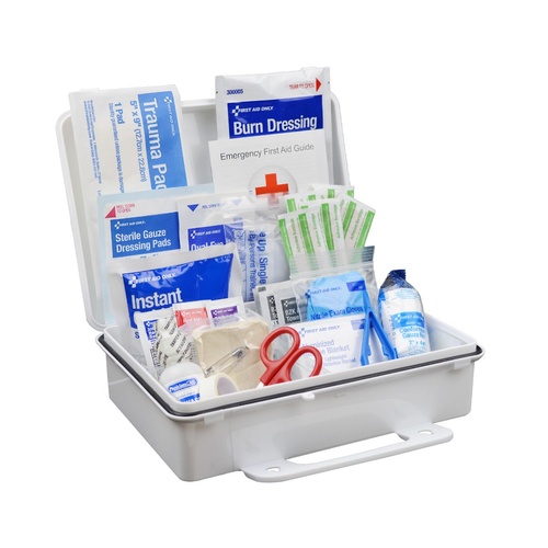First Aid Only 25 Person ANSI A Plastic First Aid Kit, ANSI 2021 Compliant