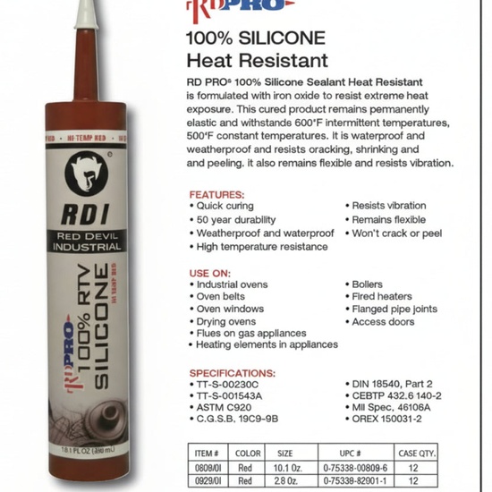 100% Silicone Heat Resistant RTV Silicone Sealant - Image 2
