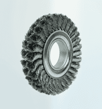 Weiler 6" Standard Twist Knot Wire Wheel, .016" Steel Fill, 2" Arbor Hole