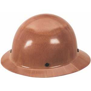 MSA Skullgard Full Brim Hard Hat Natural Tan with Staz-On Suspension - Standard