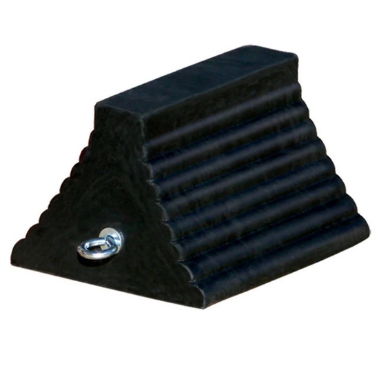 Checkers General-Purpose Rubber Wheel Chock with Cored Bottom Trucks & Trailers - Image 1