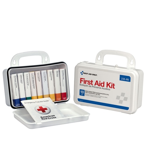 First Aid Only 10 Unit First Aid Kit Plastic Case