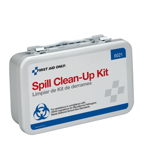 First Aid Only 21-Piece Blood Borne Pathogen Spill Clean-Up Kit in Weatherproof Steel Case - Image 2