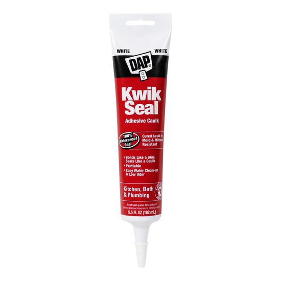DAP Kwik Seal Kitchen & Bath Caulk 5.5oz Tube White - Image 1