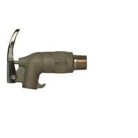 Justrite Brass Safety Drum Faucet For Viscous Liquids, 3/4" NPT Bung, No Flame Arrester